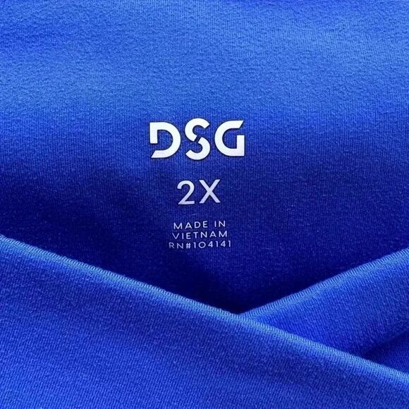 DSG leggings, blue crisscross front size 2X - Picture 3 of 5